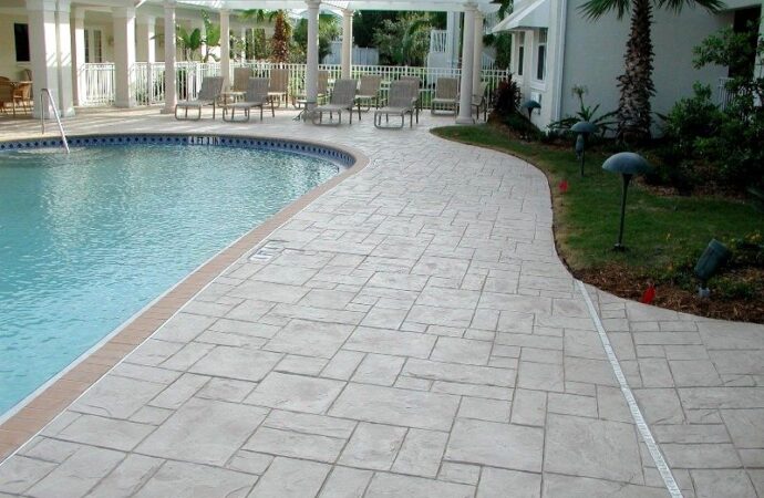 Pool Deck Stamped Concrete, SoFlo Pool Decks and Pavers of Palm Beach