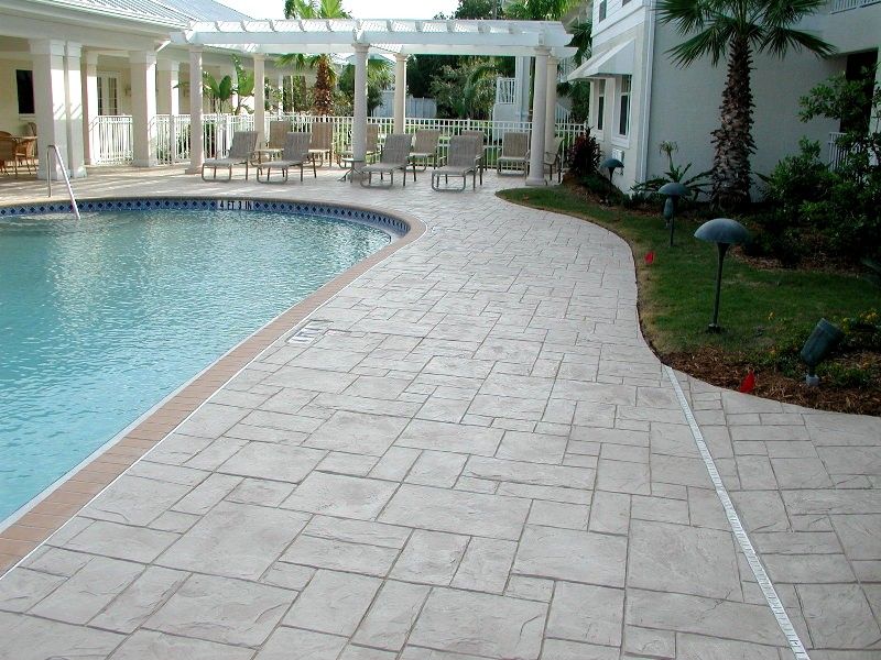 Pool Deck Stamped Concrete, SoFlo Pool Decks and Pavers of Palm Beach